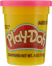 Play-Doh Neon Pink 113g single can of modeling dough by Hasbro, showing bright pink Play-Doh in a cylindrical can.