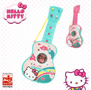 Hello Kitty 4-string toy guitar from Generic, featuring a colorful Hello Kitty design and plastic construction.