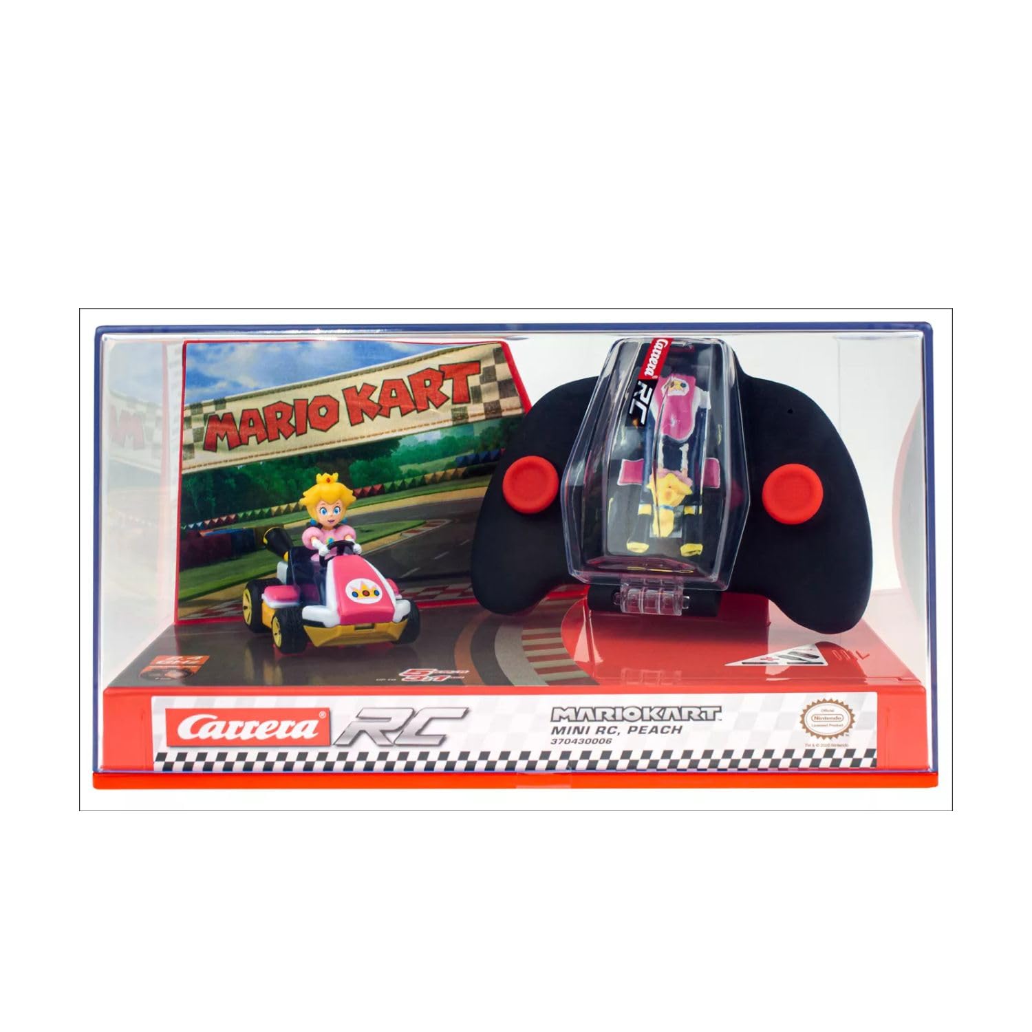 Carrera RC Mario Kart Pipe Kart Peach toy race car with detailed Peach character design from the Mario Kart series.