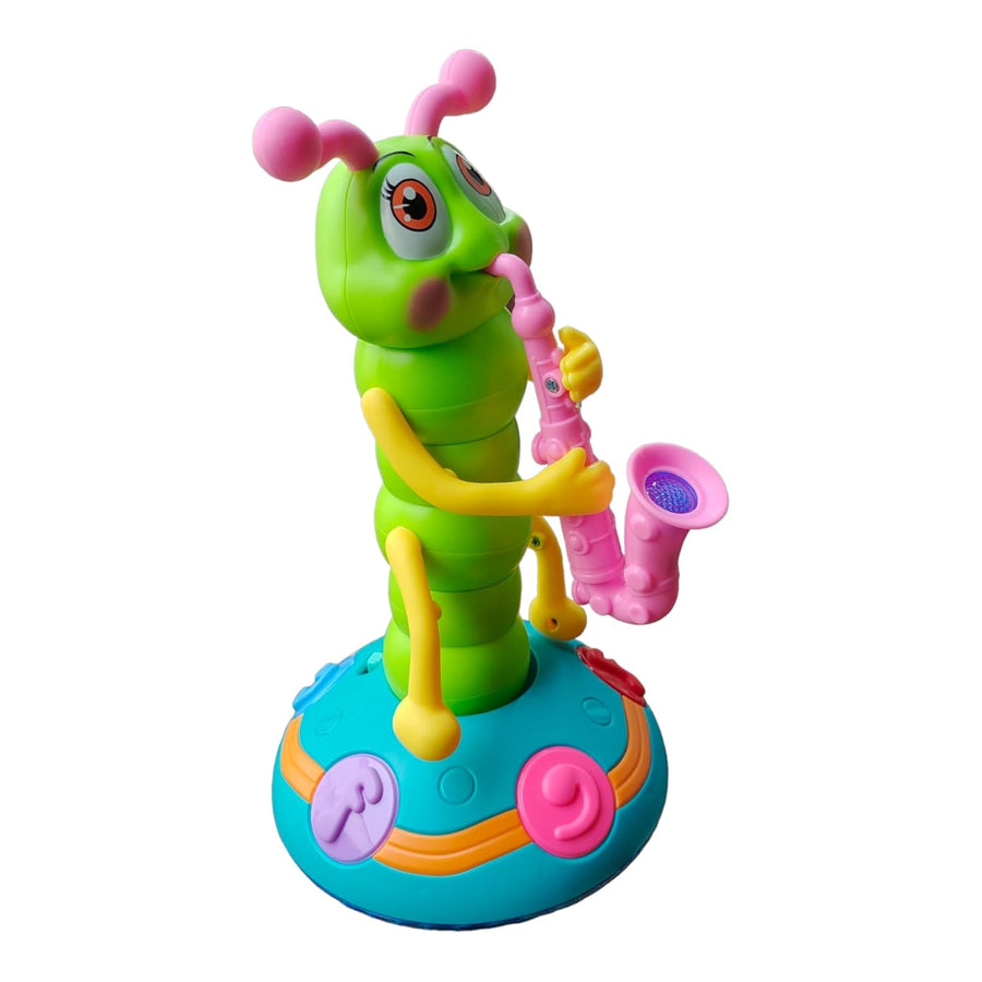 Colorful electric dancing caterpillar toy with segmented body and vibrant design, perfect for kids' entertainment and play.