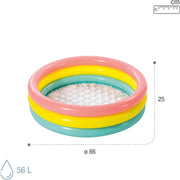 Playzokids Intex Sunset Glow Baby Pool with colorful, inflatable design suitable for young children to play and cool off.