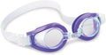 Intex 55602 unisex children's purple goggles with adjustable strap and clear lenses, ideal for swimming and water fun.