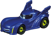 Carrera First DC Bat wheels race track set with colorful toy cars and track pieces for kids' racing play.