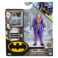 Spin Master Jocker 4-inch action figure with detailed costume and accessories, posed on a white background.