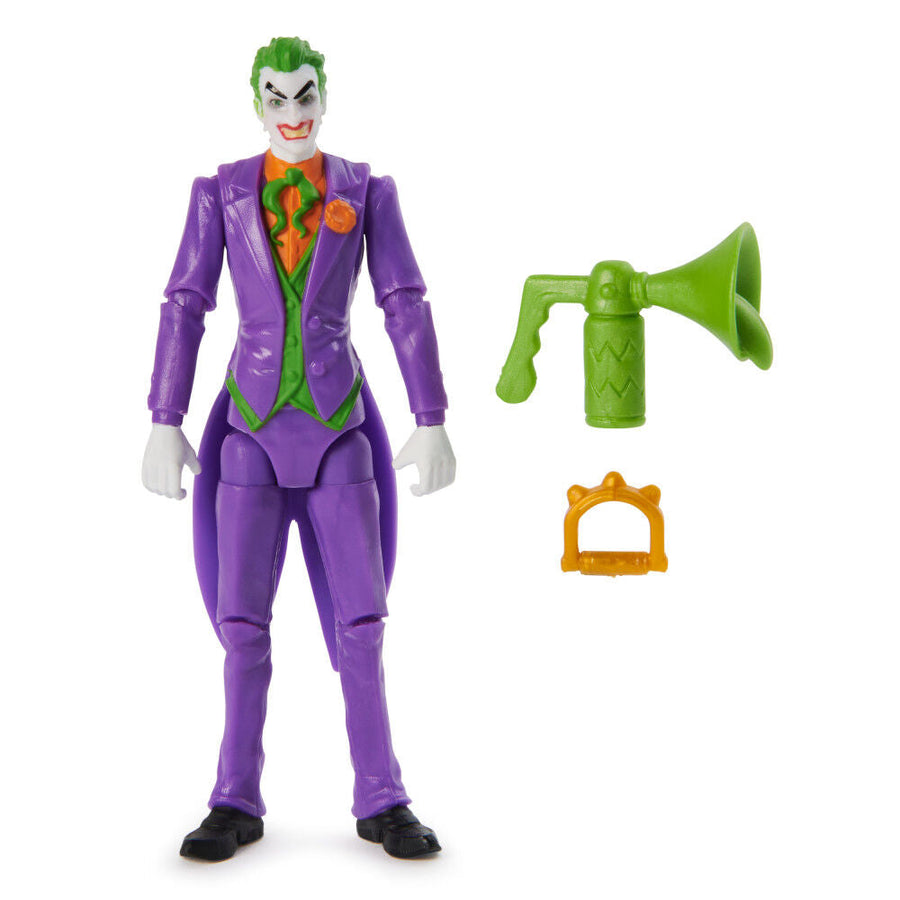 Spin Master Jocker 4-inch action figure with detailed costume and expressive face, posed standing on a plain background.