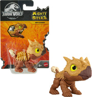 Jurassic World Mighty Biters Ankylosaurus toy figure with textured armor and detailed features, designed for kids and collectors.
