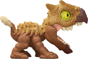 Jurassic World Mighty Biters Ankylosaurus toy figure with textured armor and detailed features, designed for kids and collectors.