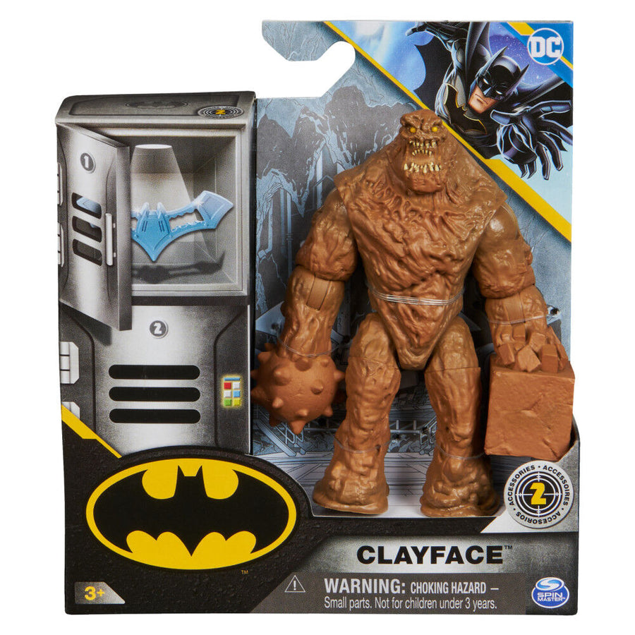 Spin Master Clayface 4-inch action figure with detailed sculpting and articulation, showcasing a villain from the DC Comics universe.
