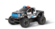 Carrera RC Ford F-150 Raptor Police toy car with 2.4 GHz remote control, detailed police vehicle for kids' play.