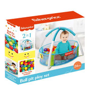 Fisher-Price baby ball pit with colorful plastic balls for infants and toddlers, soft and safe play area for young children.