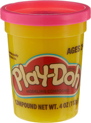 Play-Doh Neon Pink 113g single can of modeling dough by Hasbro, showing bright pink Play-Doh in a cylindrical can.