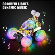 Remote control double-sided stunt car with waterproof design, 360-degree spins, perfect for kids' toys by Generic.
