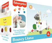Fisher-Price Hopper Lama plush toy featuring a colorful, soft llama with a friendly face and floppy ears for children.