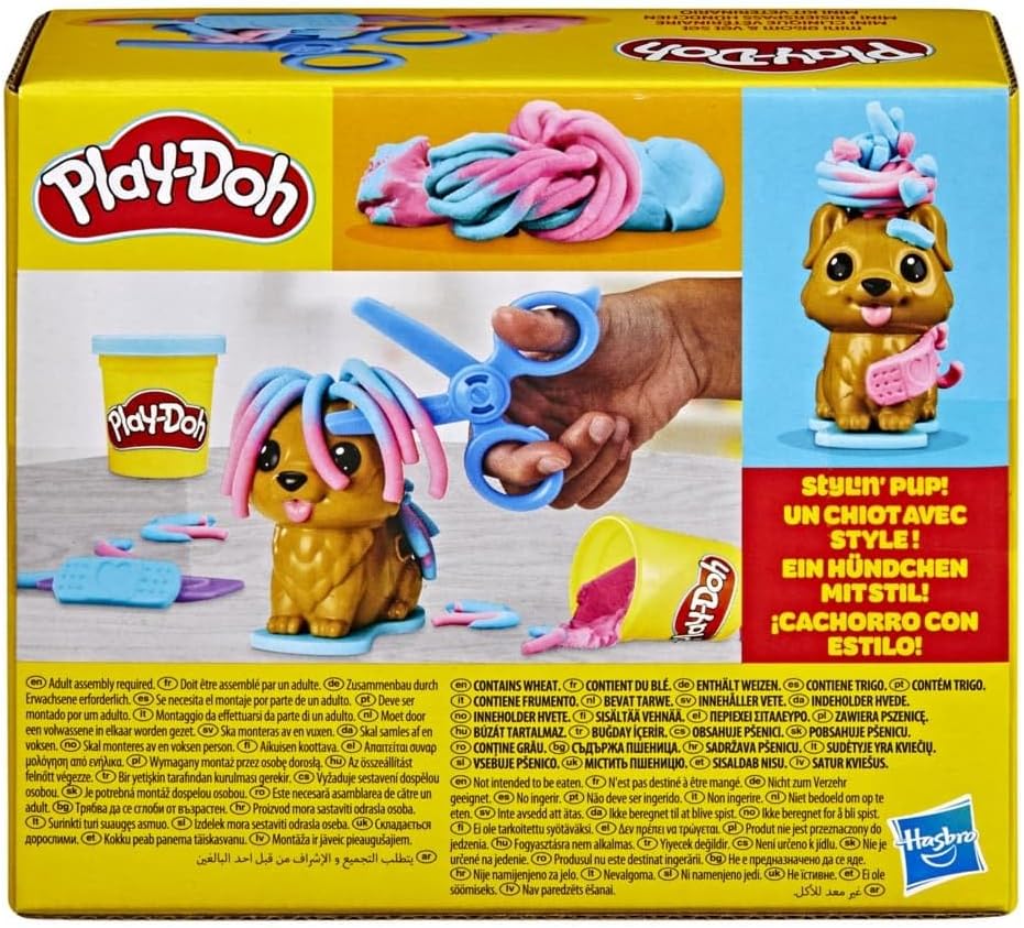 Play-Doh Mini Groom 'n Vet Set toy by Hasbro featuring colorful Play-Doh tools and animal figures for creative pretend play.