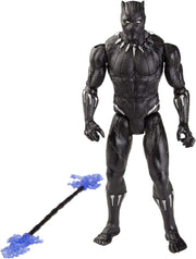 Black Panther Marvel Avengers 6-inch toy figure by Hasbro, detailed action figure with costume and poseable features.