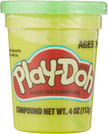 Neon green Play-Doh single can of 113g from Hasbro, soft modeling dough in a plastic can for creative play.