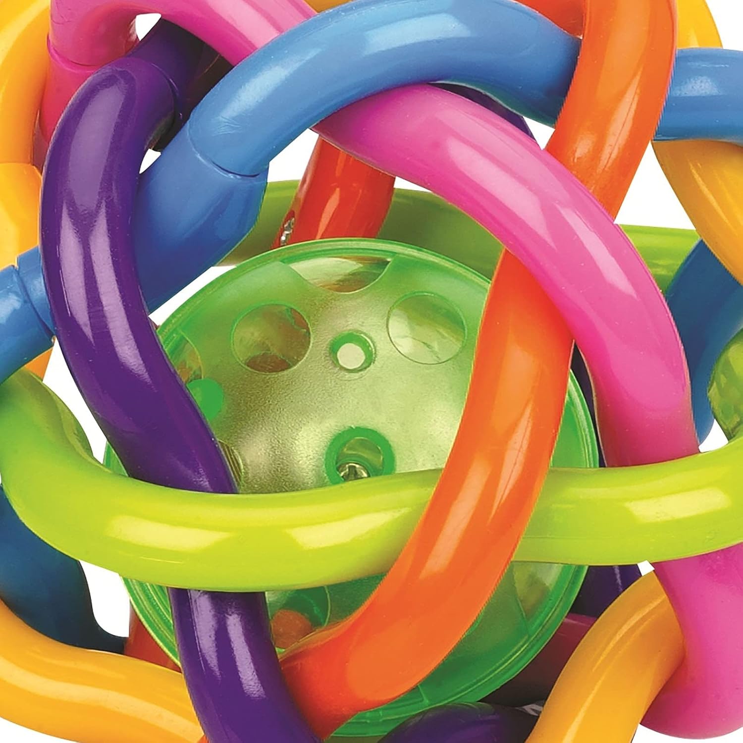 Colorful Tanny Toys Rainbow Ball for kids, featuring bright rainbow stripes and soft, durable material for playful fun.