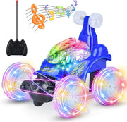 Remote control double-sided stunt car with waterproof design, 360-degree spins, perfect for kids' toys by Generic.