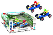 Carrera Pull N Speed Mario Kart Mach8 Twinpack toys featuring colorful racing cars and detailed Mario Kart design.