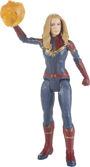 Hasbro Avengers Marvel Endgame Captain Marvel 6-inch action figure posed with detailed costume and accessories.