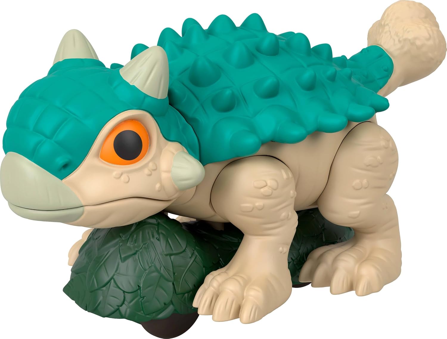 Jurassic World Ankylosaurus toy figure with armored body and detailed scales, positioned on a neutral background.