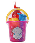 Colorful Happy Beach Toy Set for kids featuring buckets, shovels, and sand molds for outdoor play