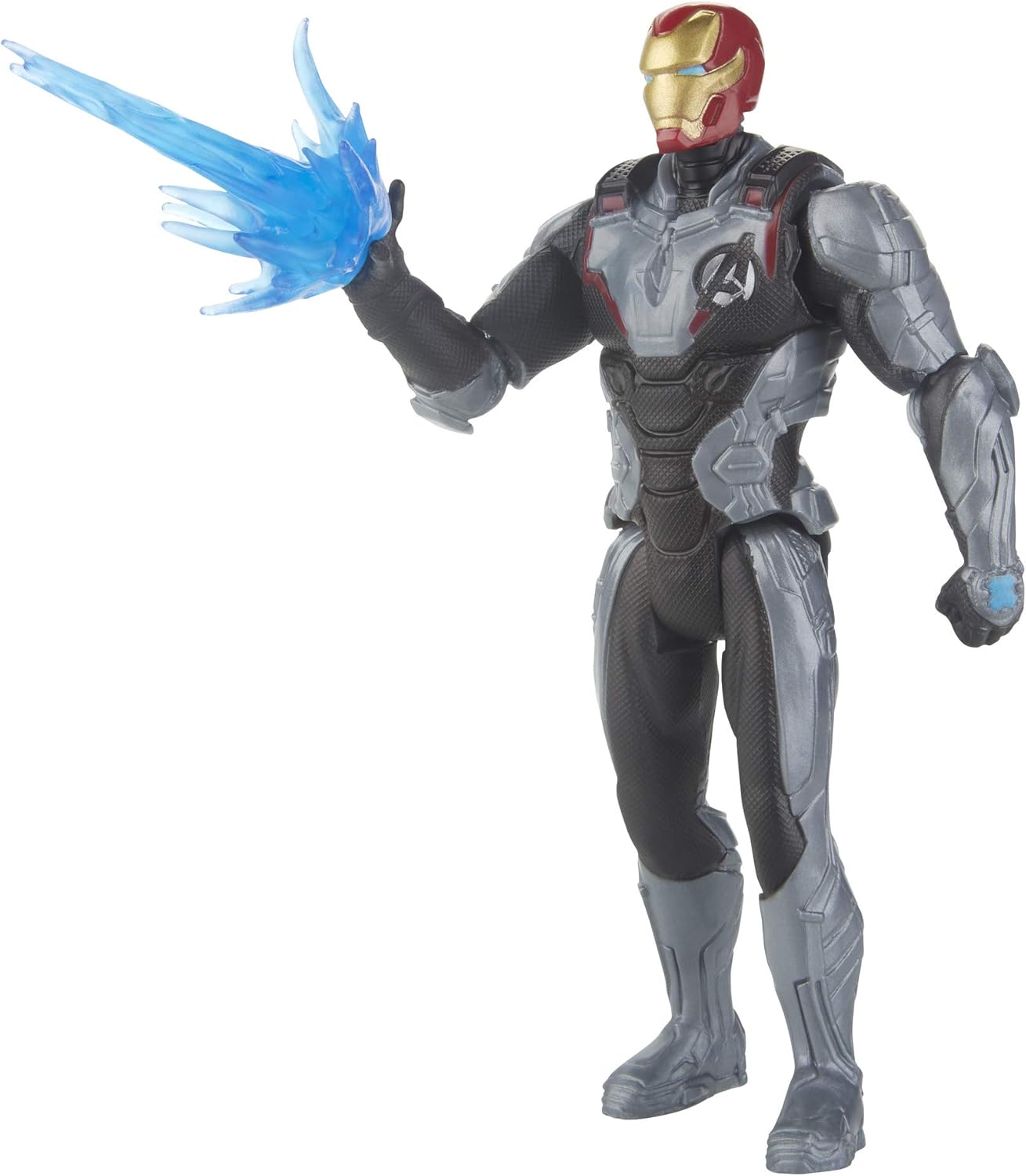 Marvel Avengers Endgame Iron Man 6-scale figure by Hasbro showing Iron Man in team suit with detailed armor and dynamic pose.
