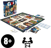 Playzokids Hasbro Clue game box showing colorful game pieces and classic mystery game design on the front.