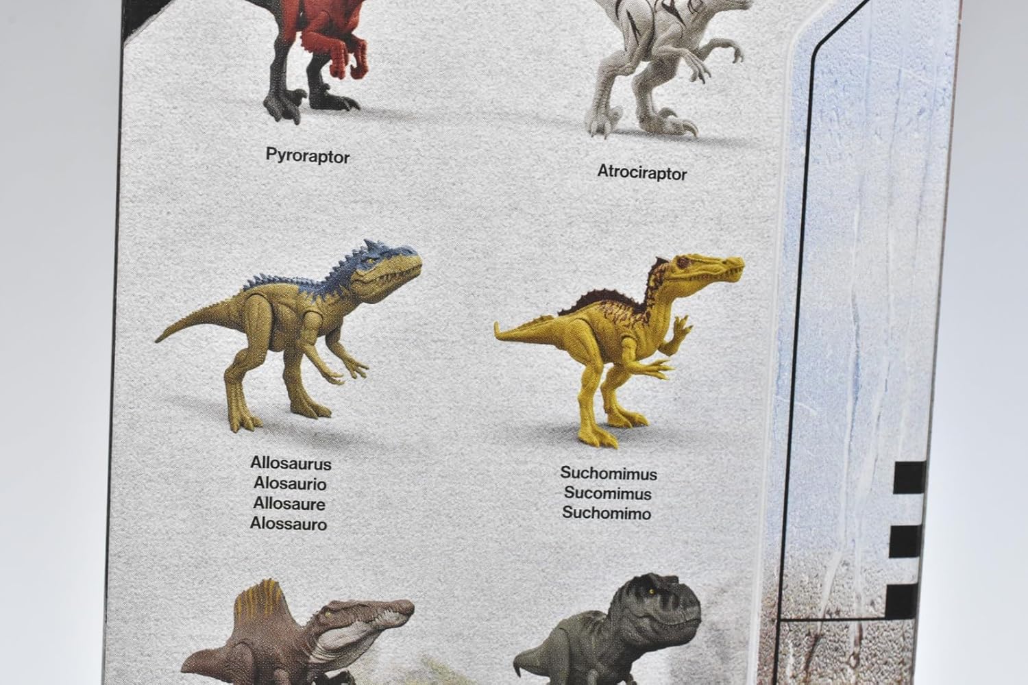 Jurassic World Allosaurus Dino figure with textured skin and open mouth, detailed toy for dinosaur enthusiasts.