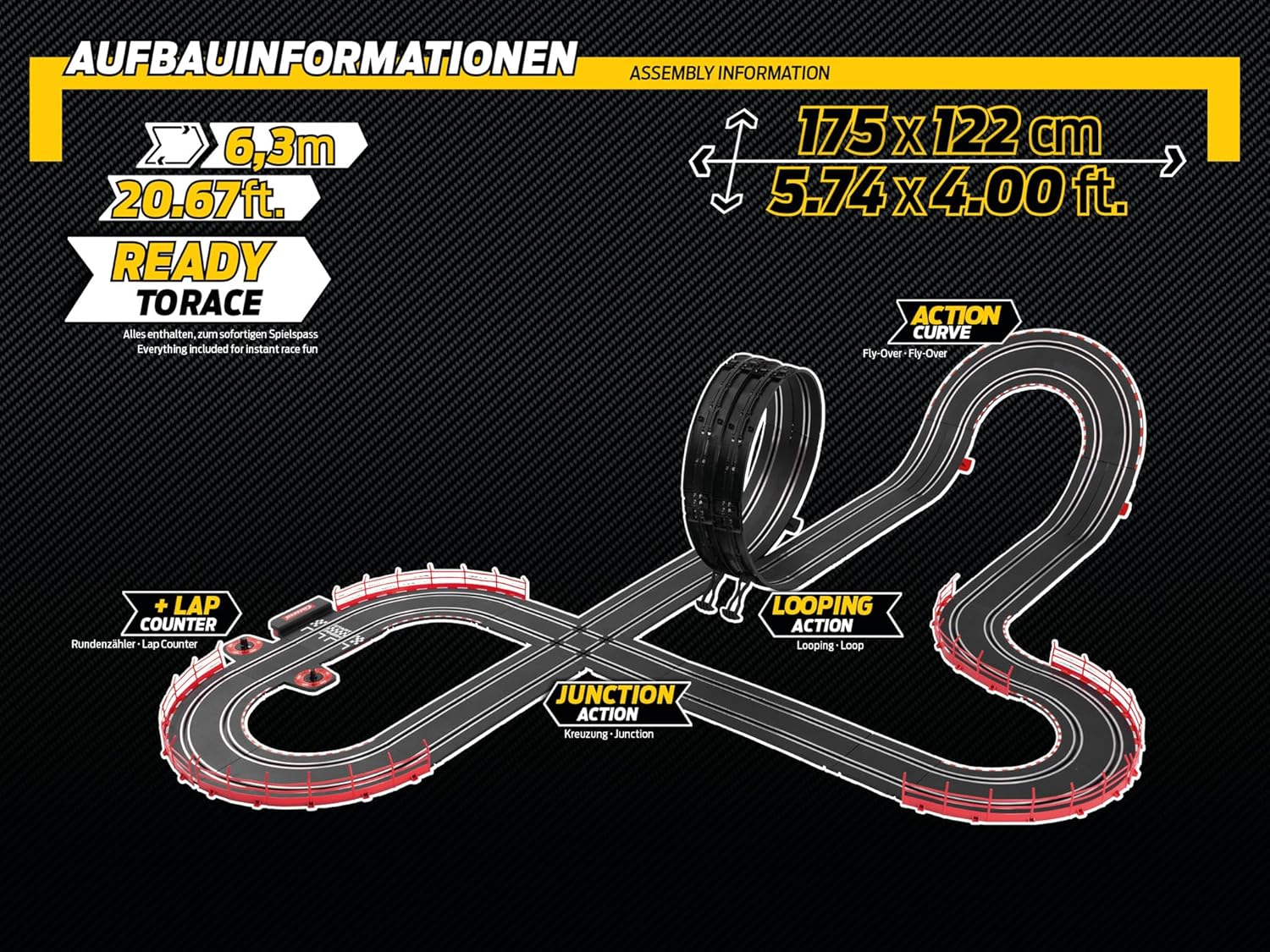 Carrera GO!!! DTM Supercars slot car racing set with colorful race track and detailed DTM supercar toys for kids and enthusiasts.