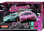 Carrera GO!!! pink action racing race track set with colorful cars and racing accessories for kids' toy entertainment