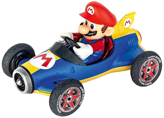 Carrera Pull N Speed Mario Kart Mach8 twinpack toys featuring colorful Mario Kart race cars designed for racing enthusiasts.