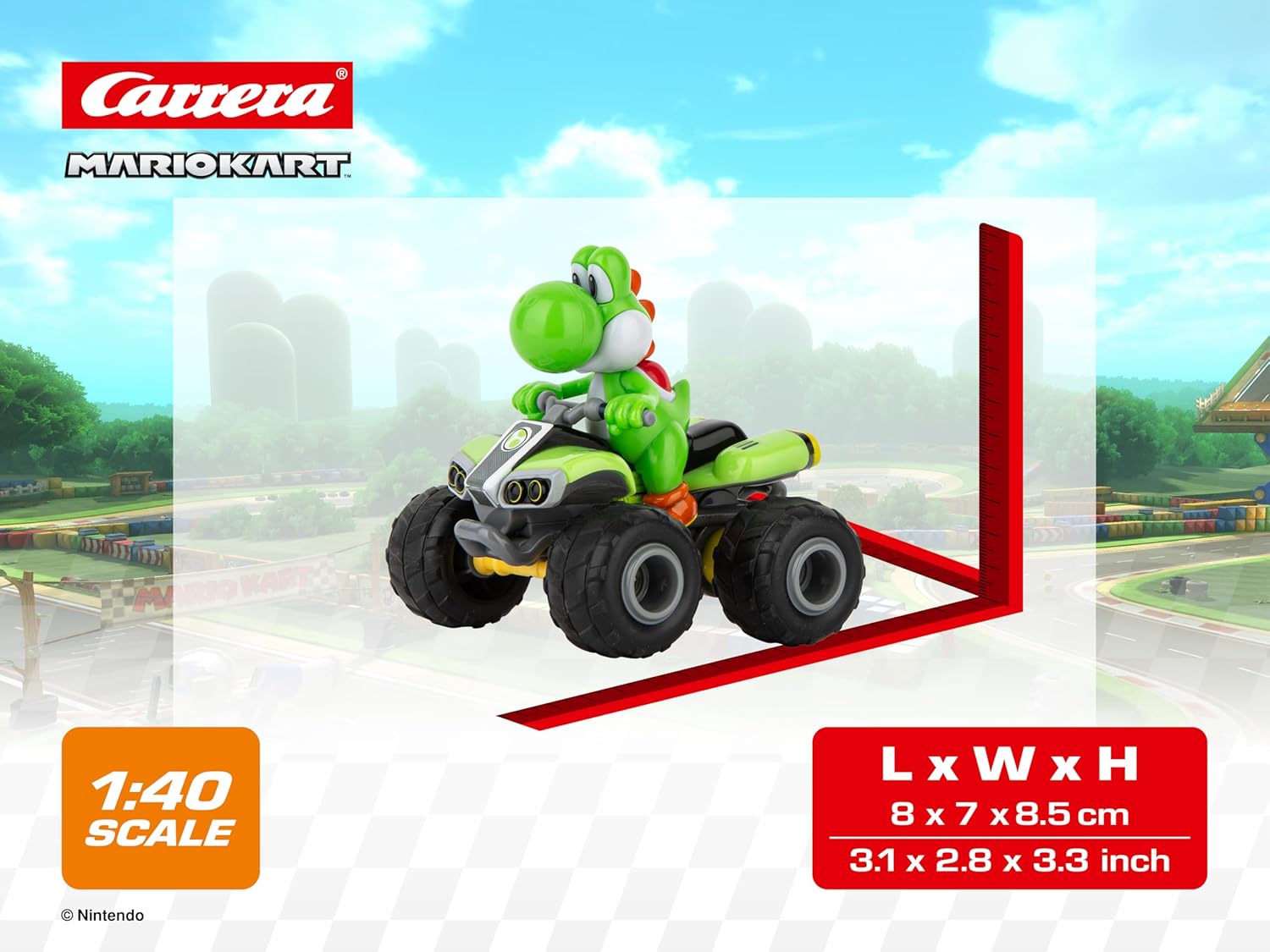 Carrera RC MARIO KART YOSHI QUAD 1:40