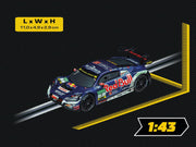 Carrera GO!!! DTM Supercars slot car racing set with colorful race cars, track pieces, and racing accessories for kids.