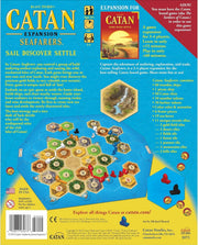 Playzokids Catan Seafarers Expansion set with colorful game pieces and map for the Catan board game.