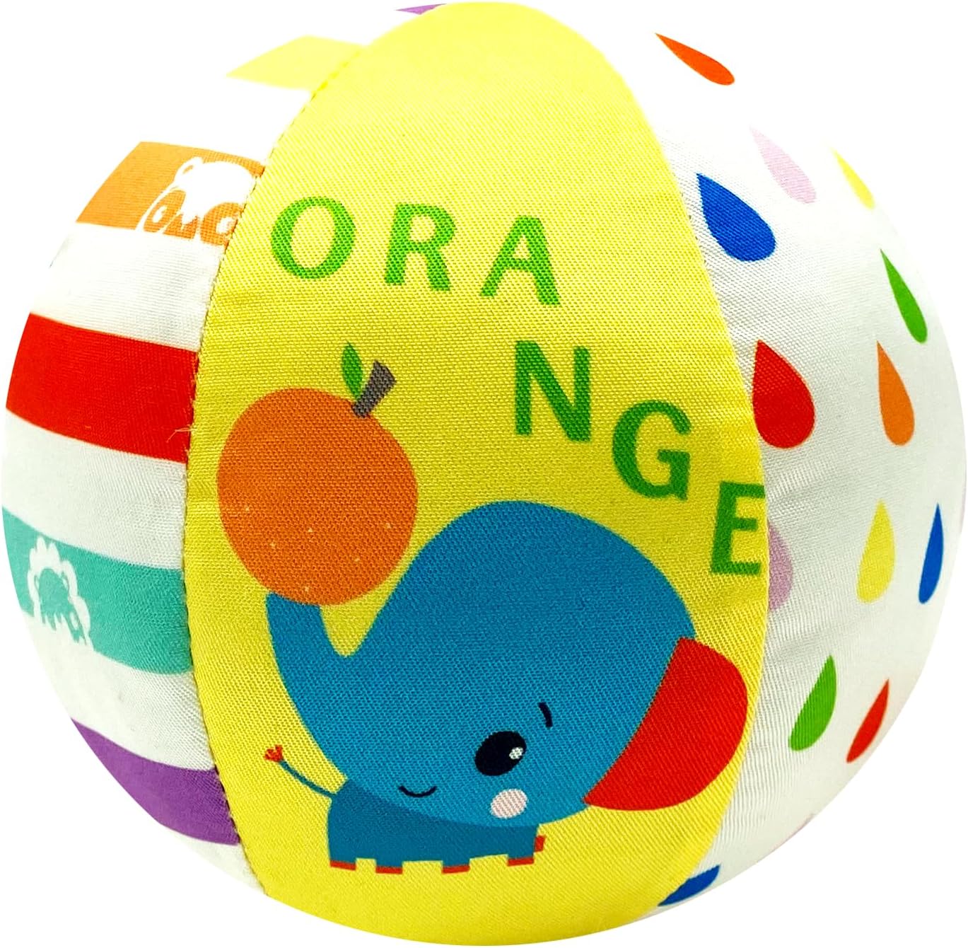 Fisher-Price baby plush rattle balls, 10cm soft, colorful, and textured for sensory play and grasping for infants.