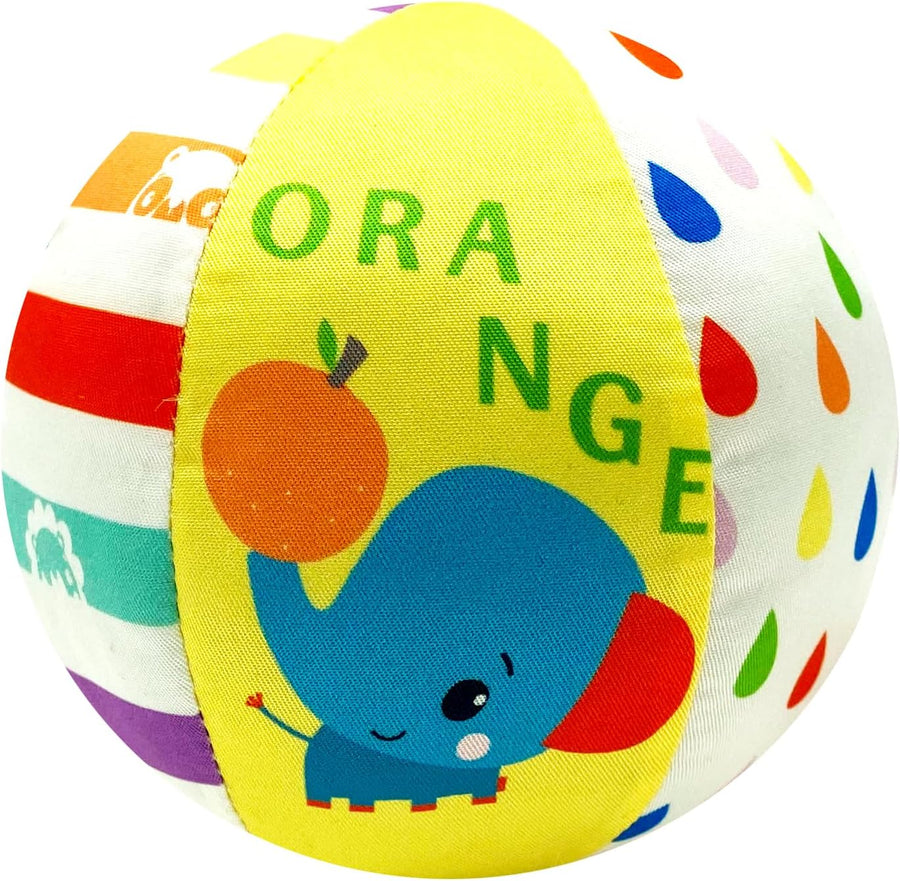 Fisher-Price baby plush rattle balls, 10cm soft, colorful, and textured for sensory play and grasping for infants.