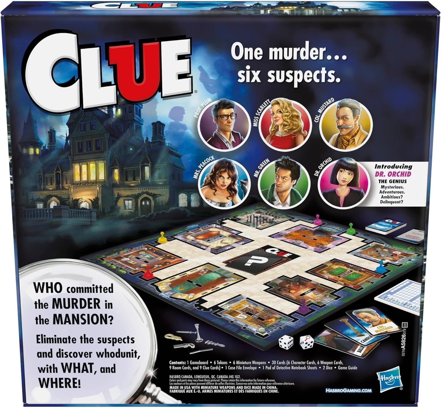 Playzokids Hasbro Clue game box with colorful mystery-themed artwork for the classic detective board game.