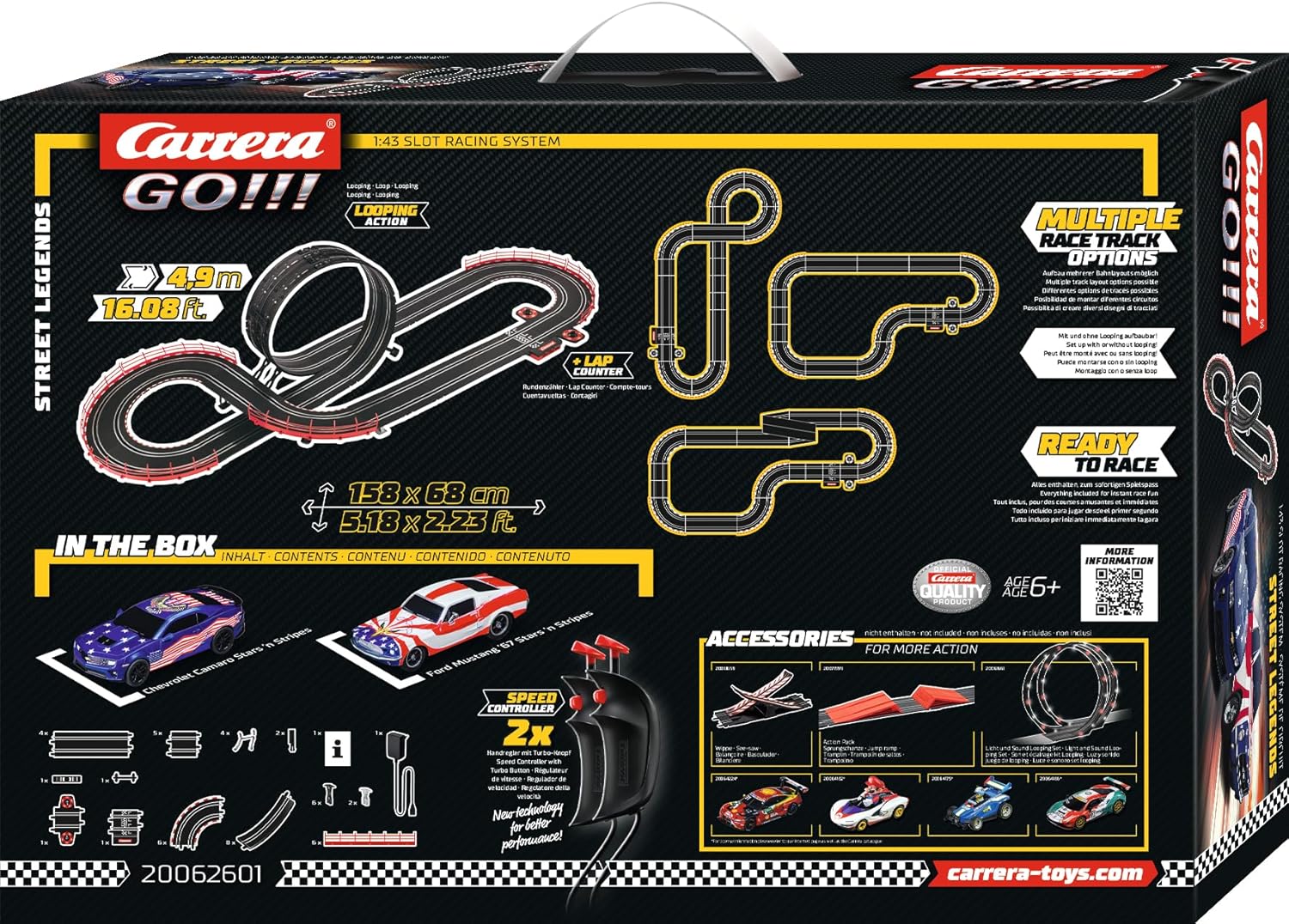 Carrera Street Legends toy set featuring detailed race cars and track pieces for racing fun and collectible display.