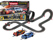 Carrera high-speed digital race track toy with colorful race cars on a detailed track setup for kids and enthusiasts.