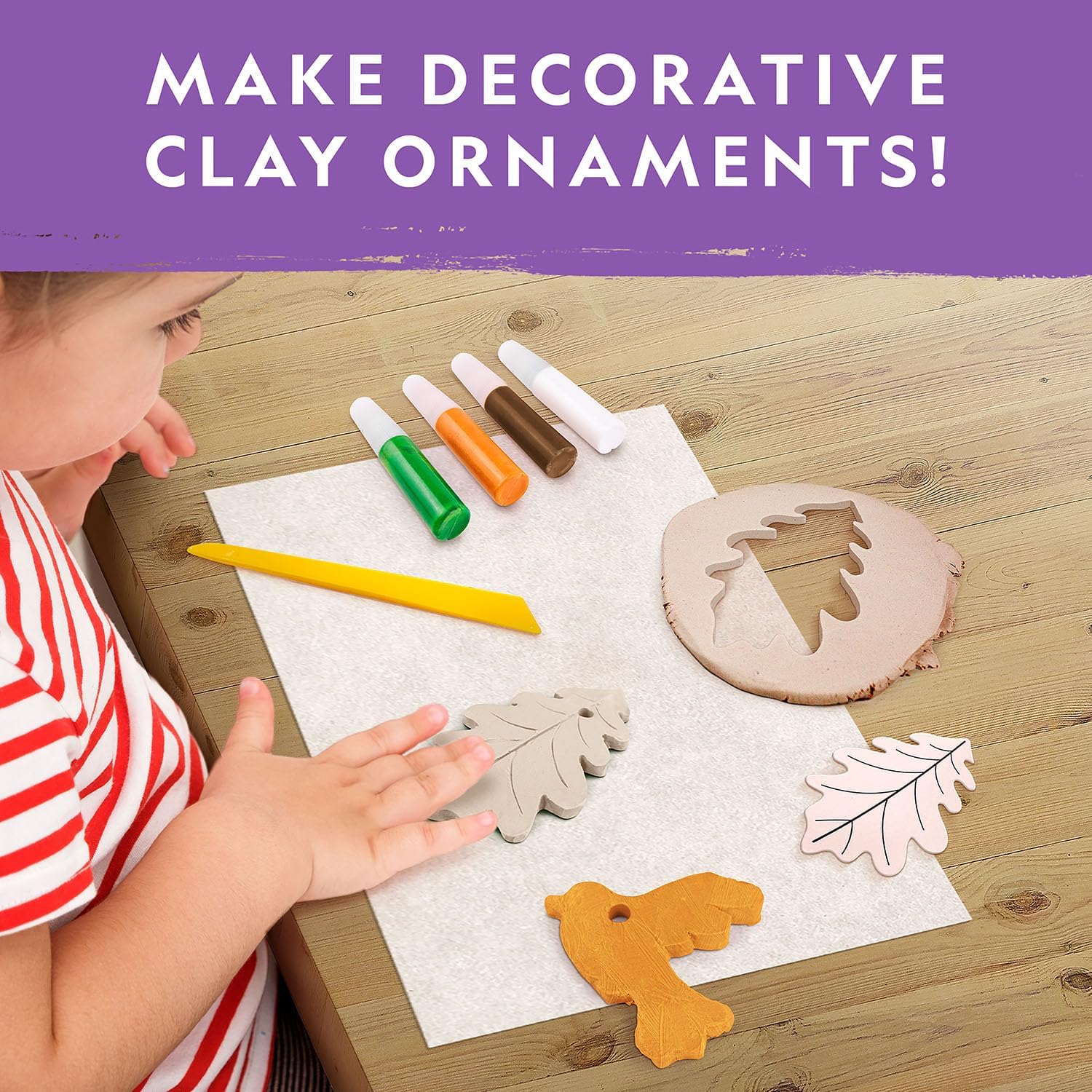 Playzokids NATIONAL GEOGRAPHIC air-dry clay pottery craft kit with colorful clay and shaping tools for creative art projects.