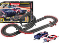Carrera Street Legends toy set featuring miniature race cars with vibrant colors and detailed designs, ideal for racing enthusiasts.