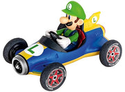 Carrera Pull N Speed Mario Kart Mach8 Twinpack toys featuring colorful racing cars and detailed Mario Kart design.