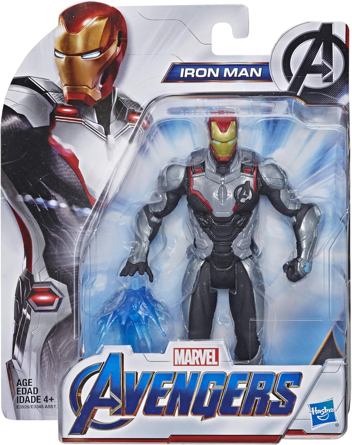 Marvel Avengers Endgame Iron Man 6-scale action figure by Hasbro featuring detailed armor and poseable joints.