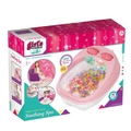 Playzokids girls creator foot spa set with colorful toy foot bath and accessories for pretend play and spa fun.