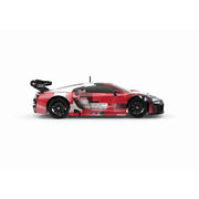 Carrera RC Audi RS LMS GT3 Evo toy car in red with detailed design, remote control, and sleek racing features.