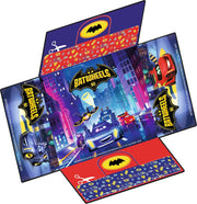 Carrera First DC Bat wheels race track set with colorful toy cars and track pieces for kids' racing play.