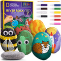 Small National Geographic River Rock Craft Kit by Playzokids featuring colorful rocks and crafting supplies for kids.