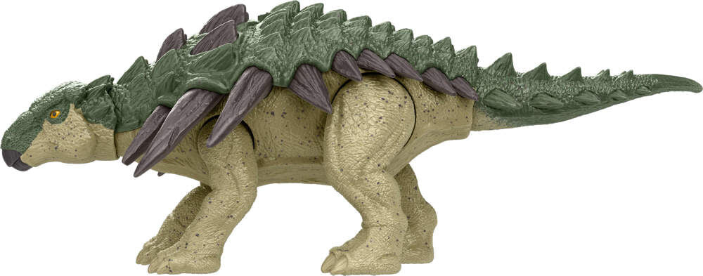 Jurassic World Rebirth Frenzy Pack Edmontonia dinosaur figure with detailed scales and vibrant colors, suitable for collectors and kids.