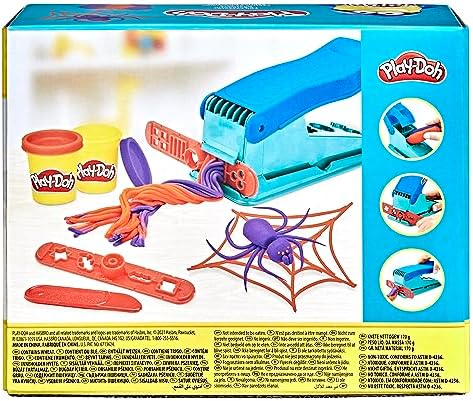 Colorful Play-Doh Mini Fun Factory Shapes Playset by Hasbro with various shaped molds and bright Play-Doh colors for creative fun.